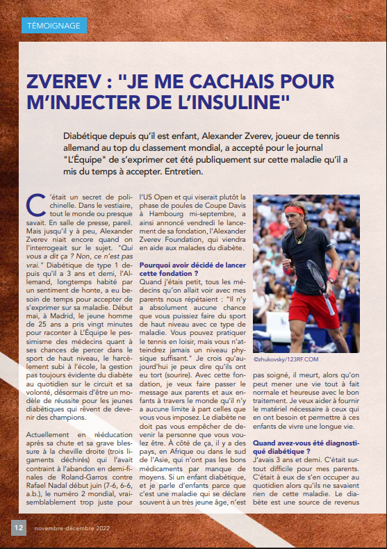 Interview de Alexander ZVEREZ 2022